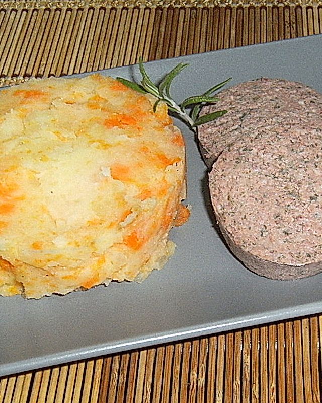Möhren - Kartoffel - Gemüse mit Hausmacher Leberwurst