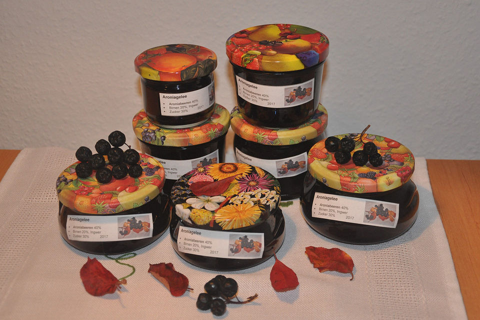 Aronia-Birnen-Marmelade mit Ingwer