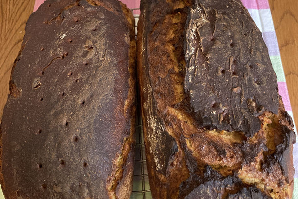 Vollkorn-Kürbis-Brot mit Sauerteig