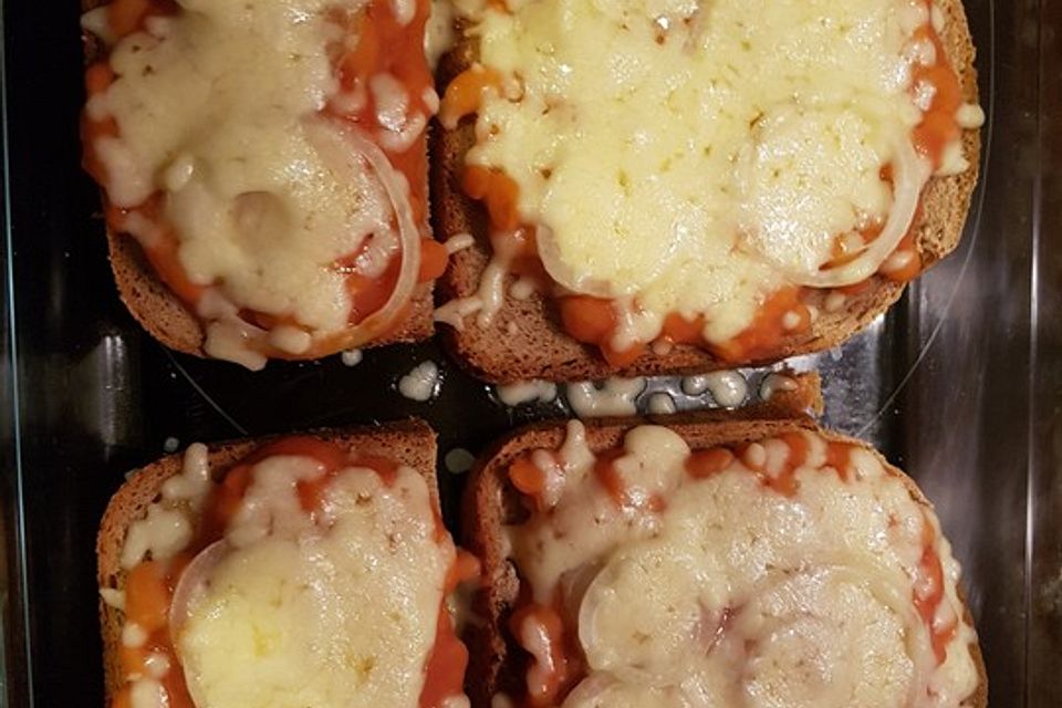 Überbackene Baked Beans auf Brot von Woody