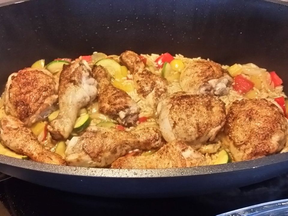 Hähnchen-Reis-Pfanne mit Gemüse von Melanie-Loch| Chefkoch