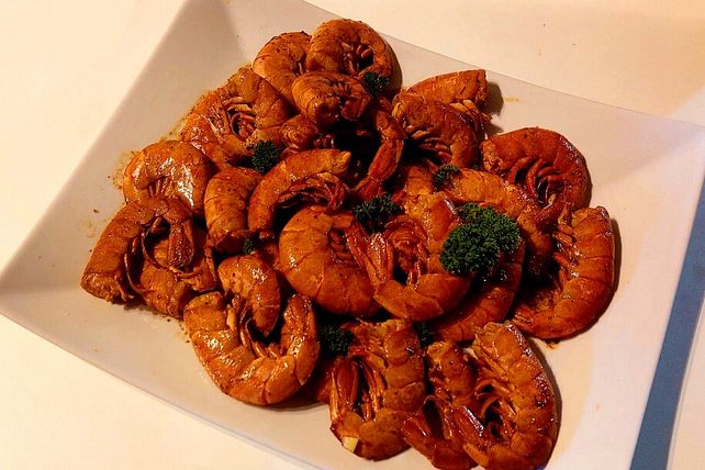 Geräucherte Garnelen mit Meerrettich-Dip von patty89| Chefkoch Geräucherte Garnelen mit Meerrettich-Dip von patty89| Chefkoch