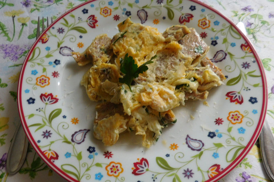 Maultaschen-Käse-Pfanne