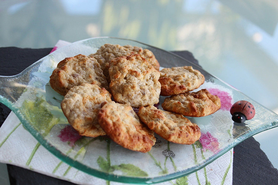 Bananen-Frischkäse-Haferflocken-Wölkchen