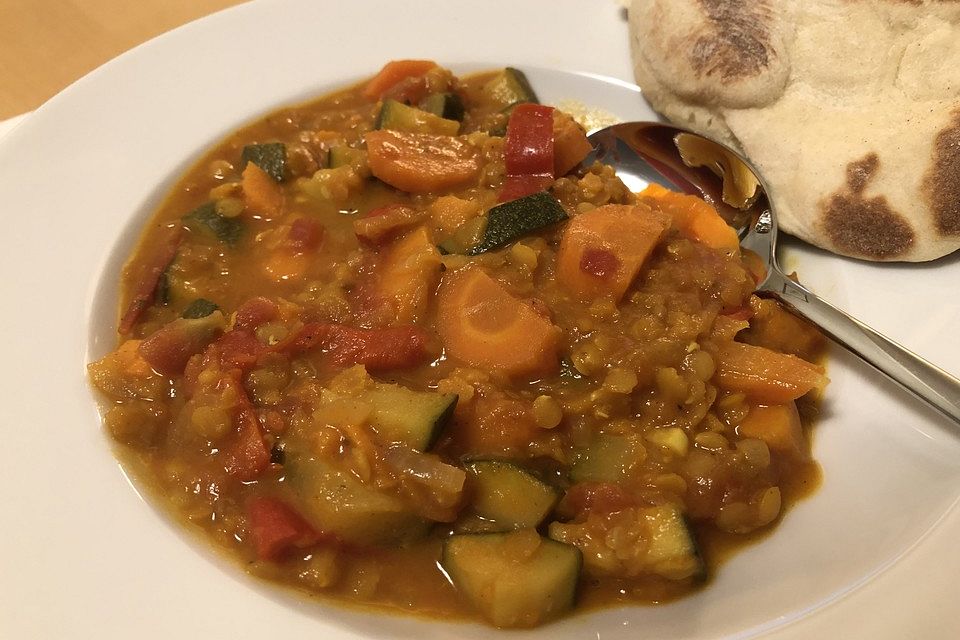 Indisches Chili-Curry mit Kartoffeln