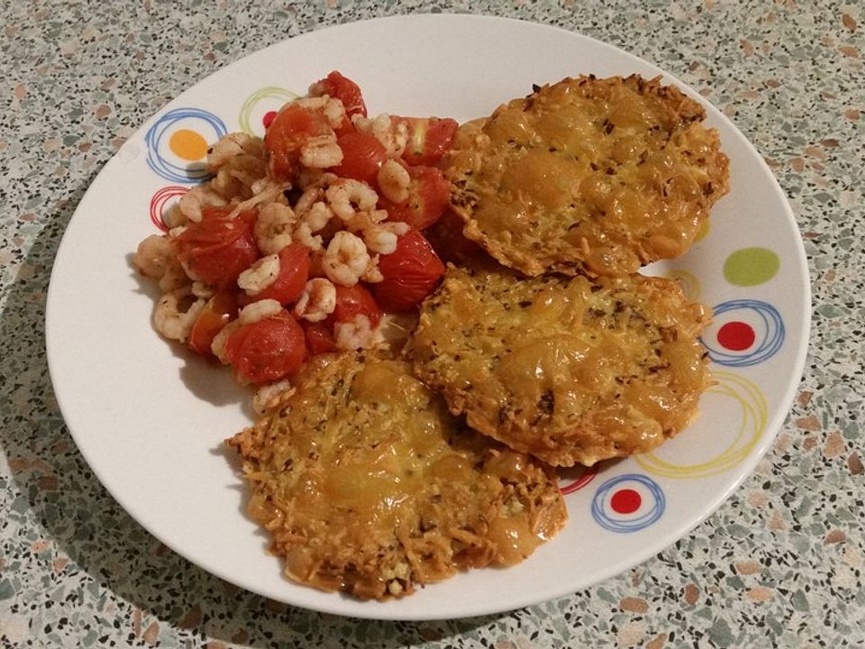 Käsetaler mit Garnelen und Tomaten von SunnyKida| Chefkoch