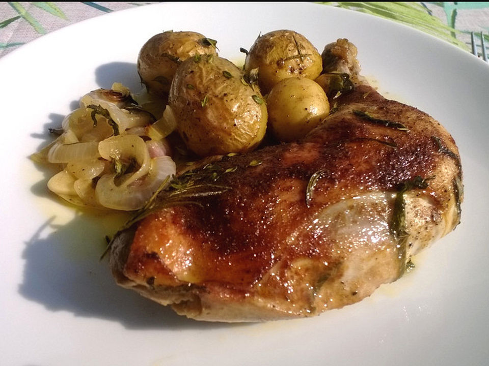 Griechisches Hähnchen mit Kartoffeln aus dem Backofen von HannaEwa ...