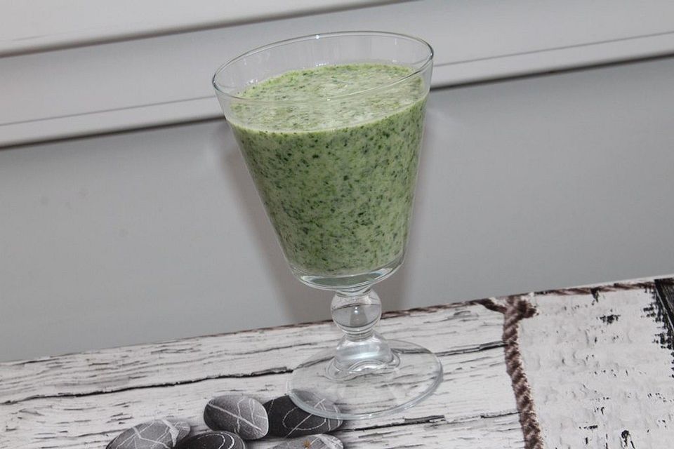 Grüner Smoothie mit Matcha