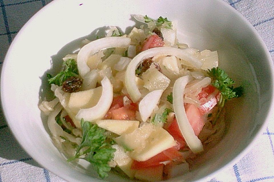 Sauerkraut - Ananas - Apfel Salat