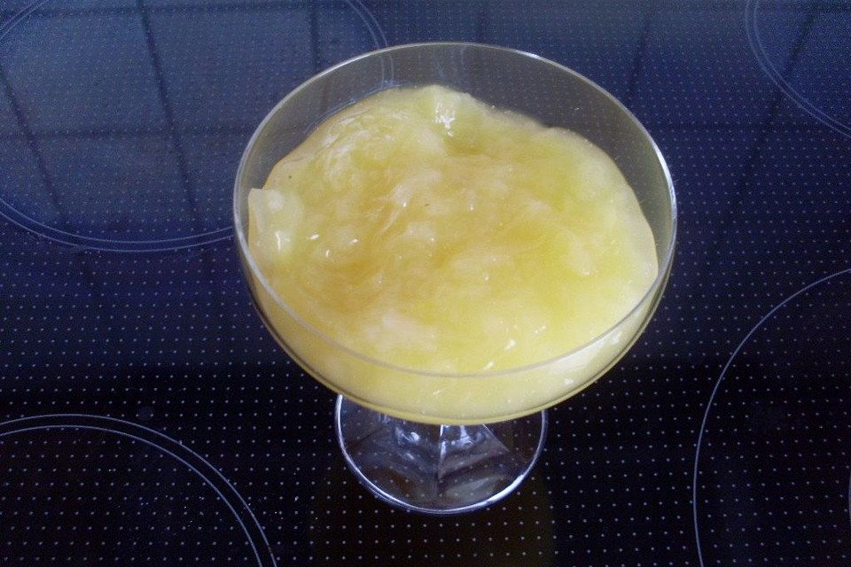 Apfelkompott mit Vanillepudding