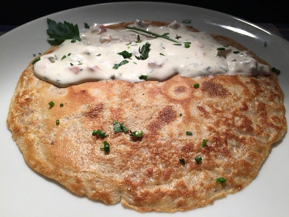 Pfannkuchen mit Kochschinken und Kräutercreme von SessM| Chefkoch