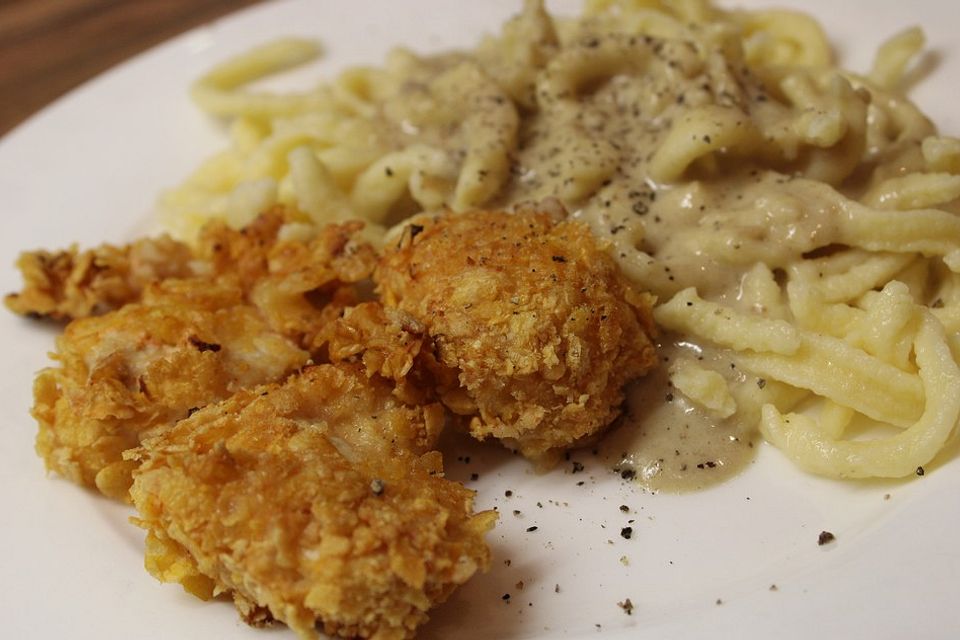 Chicken Nuggets mit Knusperpanade aus dem Backofen