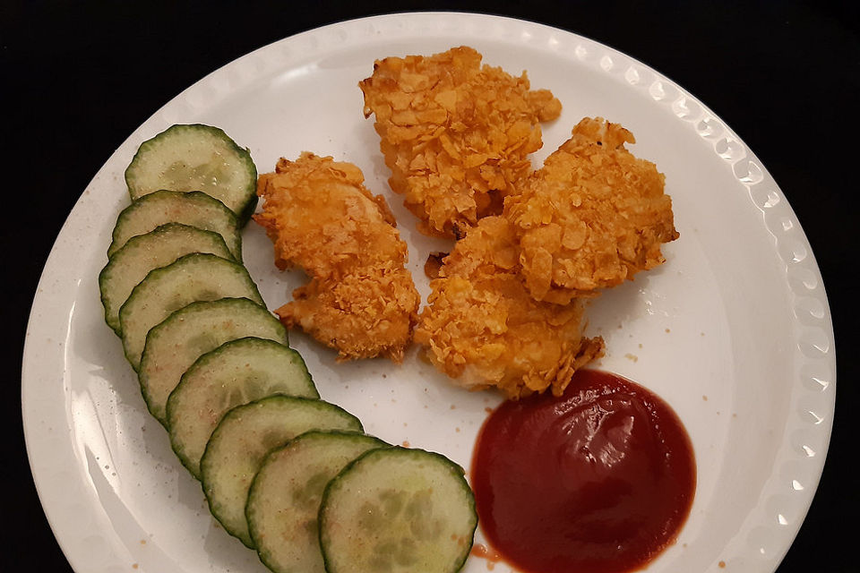 Chicken Nuggets mit Knusperpanade aus dem Backofen