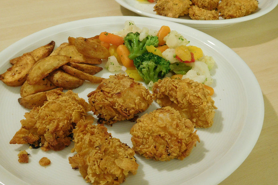 Chicken Nuggets mit Knusperpanade aus dem Backofen