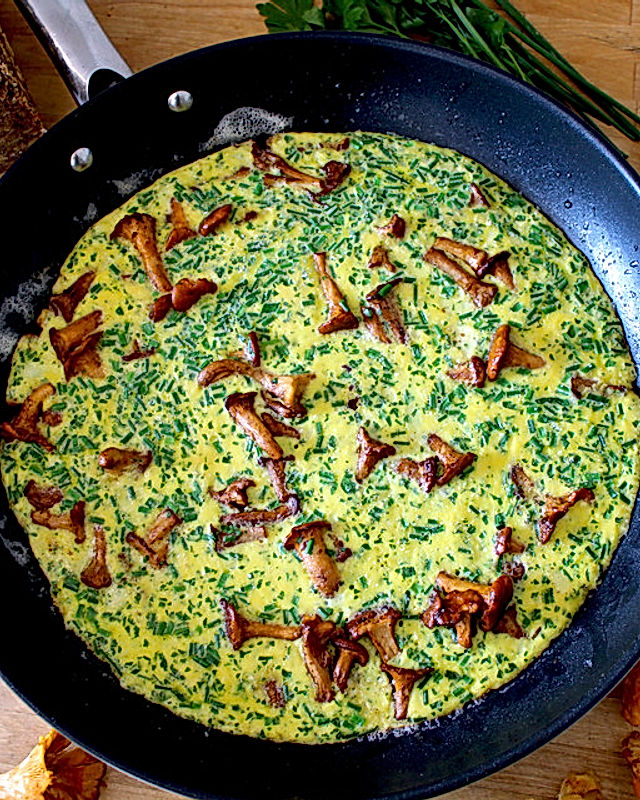 Herzhaftes Pfifferling-Omelette