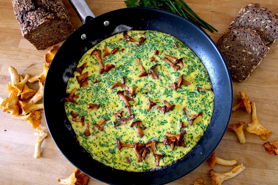 Herzhaftes Pfifferling-Omelette