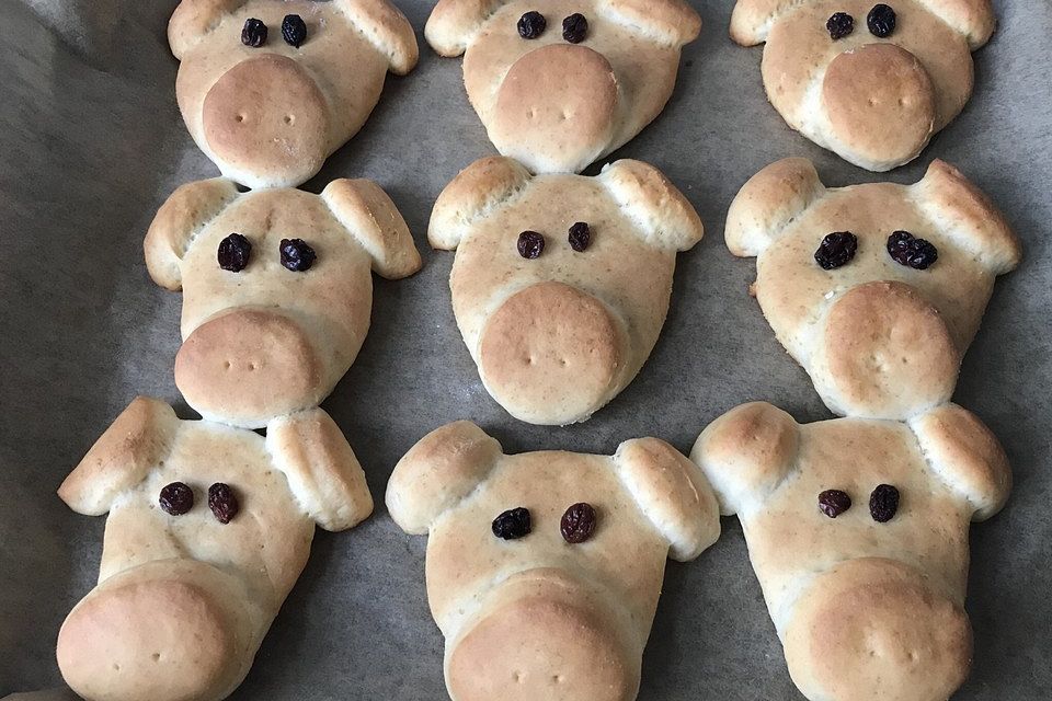 Schweinchen Dick   -  oder einfach leckere Quarkbrötchen