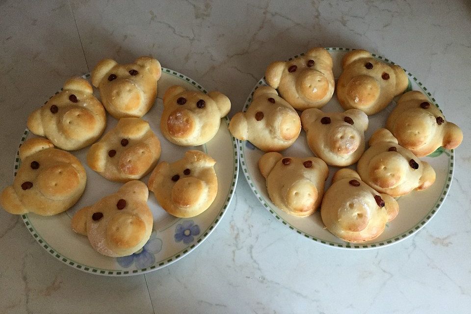 Schweinchen Dick   -  oder einfach leckere Quarkbrötchen