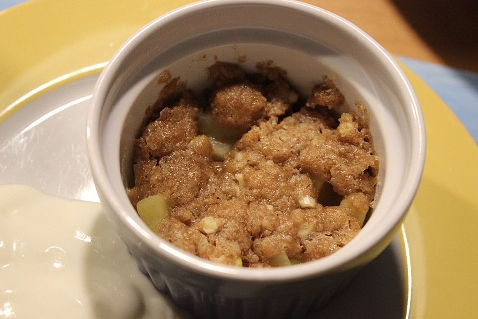 Apple Crumble aus der Mikrowelle