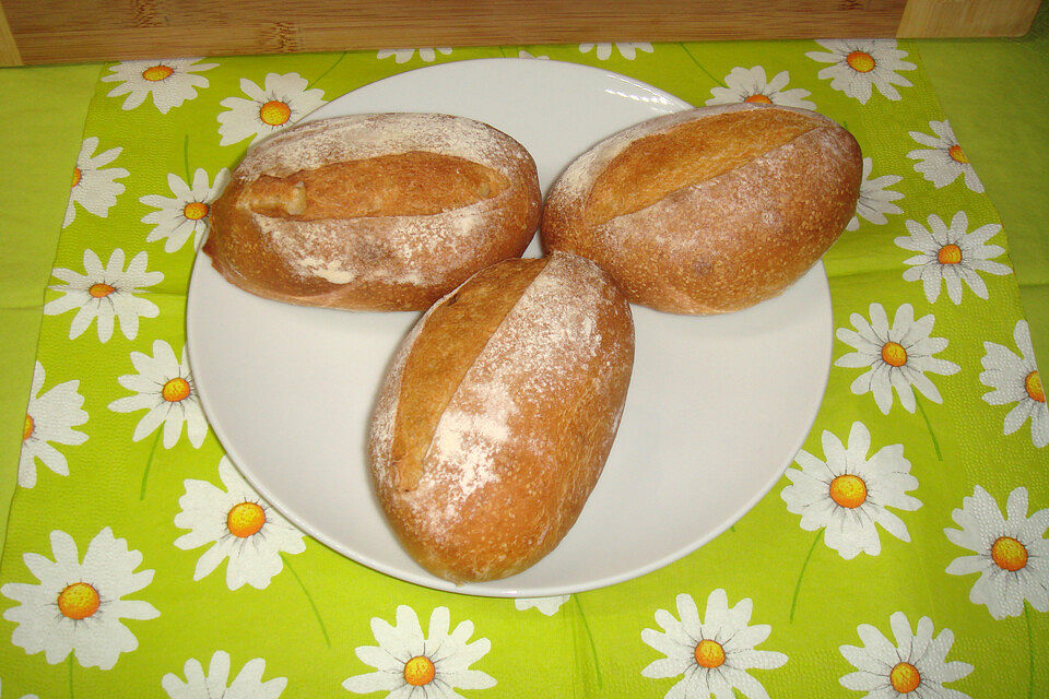 Einfache Brötchen aus Dinkelmehl