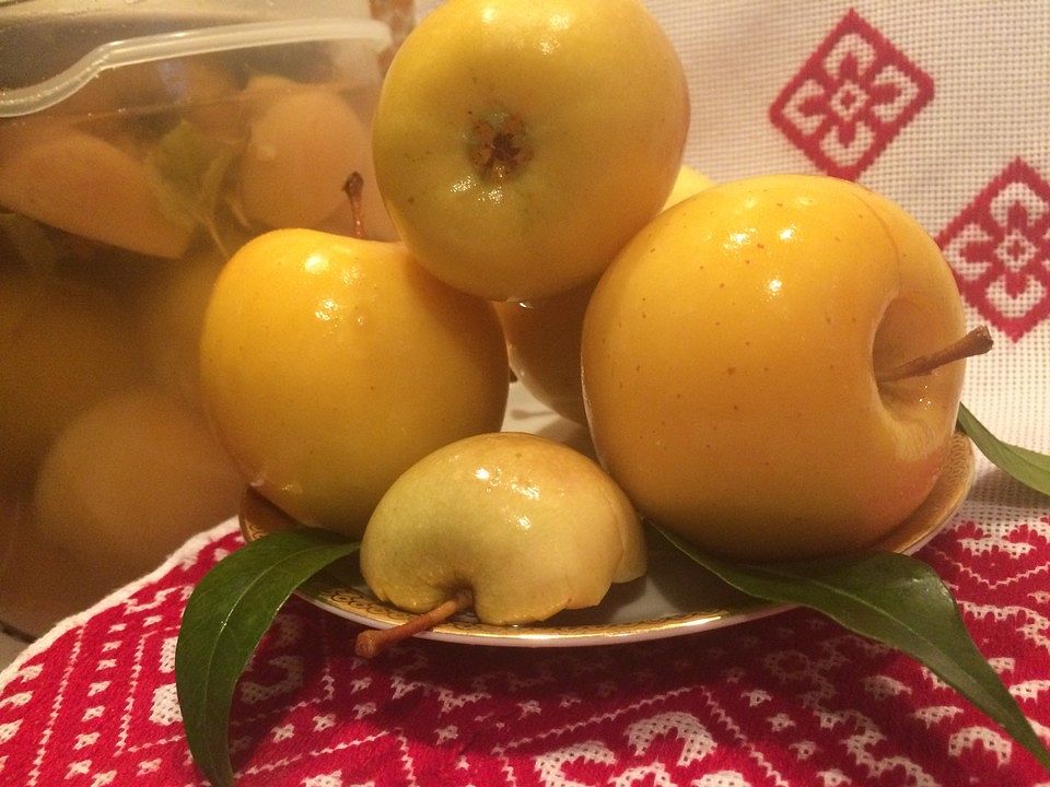 Saure eingelegte Äpfel, auf natürliche Art fermentiert - Kochen Gut ...