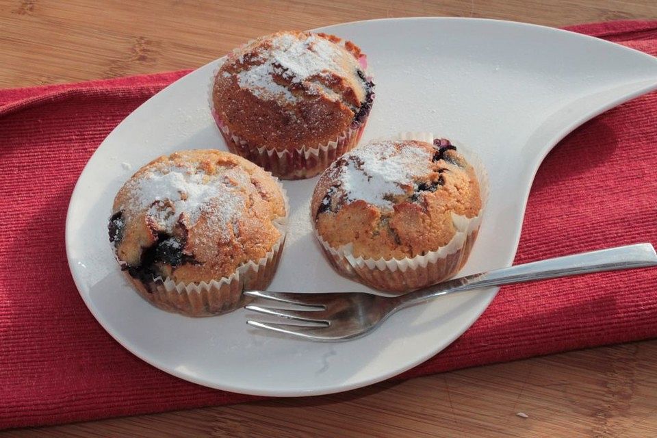 Blaubeer-Kichererbsen-Muffins