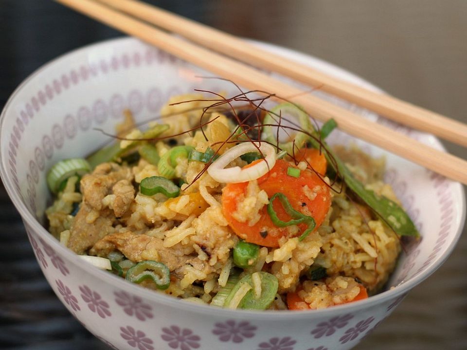 Curry-Gemüsepfanne mit Hähnchen von Dragonspirit89| Chefkoch