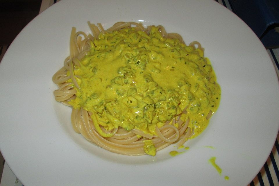 Spaghetti Marinara mit Vongole aus dem Glas