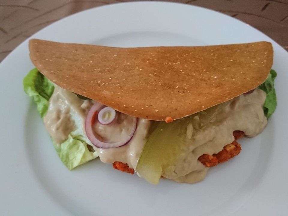 Veganer Burger Im Glutenfreien Wrap Von Vegan Lady Chefkoch 