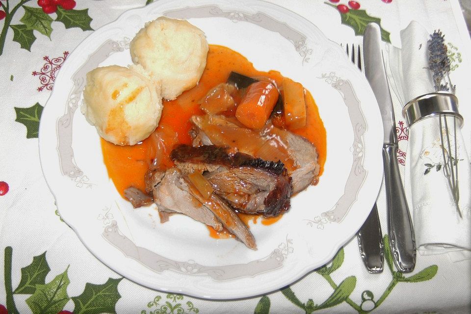 Sauerbraten aus der Putenoberkeule