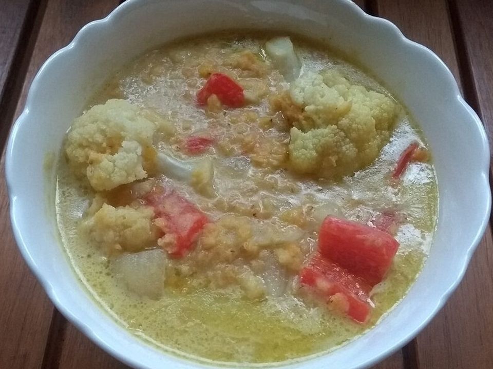 Linsen-Kokos-Curry mit Blumenkohl von mixtogether| Chefkoch