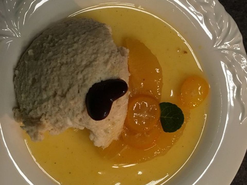 Spekulatius-Mousse mit karamellisierter Blutorangensauce von ...