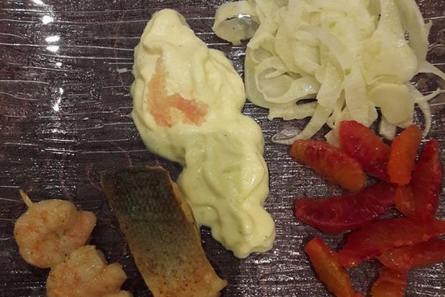 Fenchel-Orangen-Salat mit Blutorangen-Espuma und Kaviarzitronen von ...