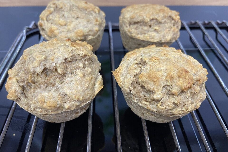 Bananen-Haferflocken-Apfelmus-Muffins für Kleinkinder