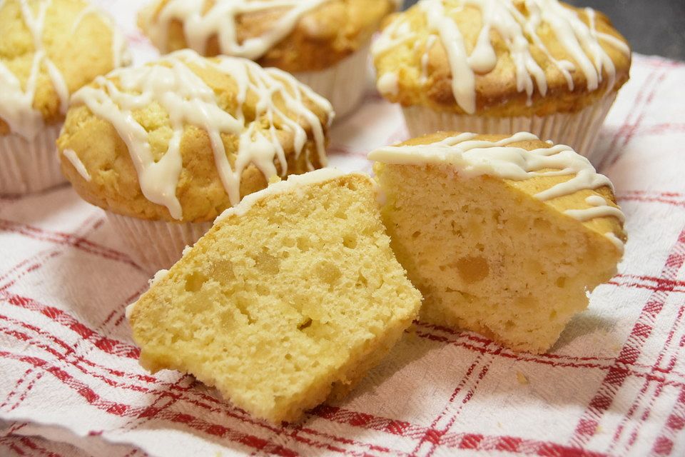 Weiße Marzipan-Schokoladen-Muffins