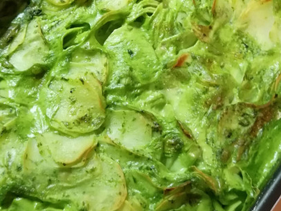 Veganes Bärlauch-Kartoffel-Gratin von TheVeganLunchSaver | Chefkoch