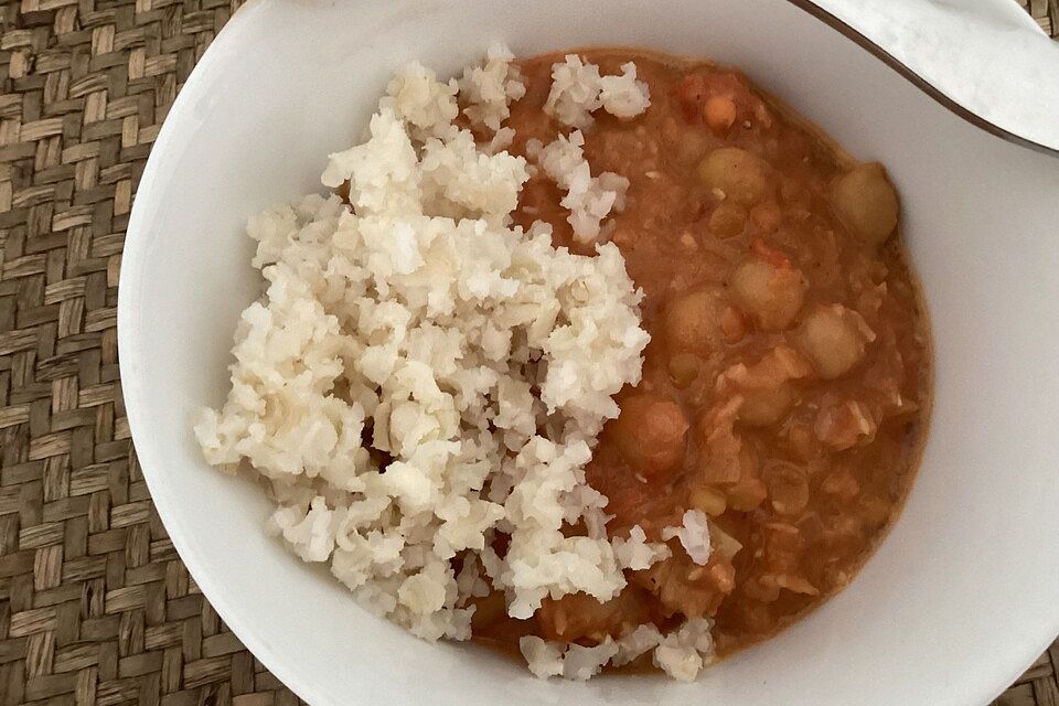 Indisches Linsencurry mit Kichererbsen - Chana Dal