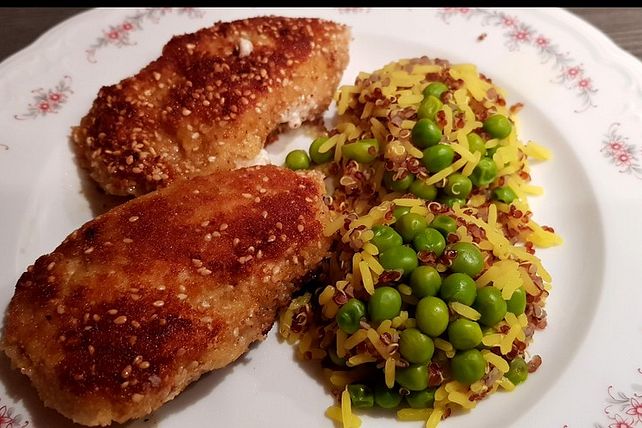 Gefüllte Puten-Minutensteaks mit buntem Reis von SteUd| Chefkoch