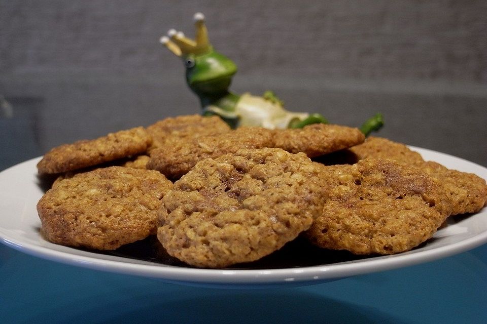 Urmelis knusprige Haferflockencookies mit Schokolade, Mandeln und einer Geheimzutat