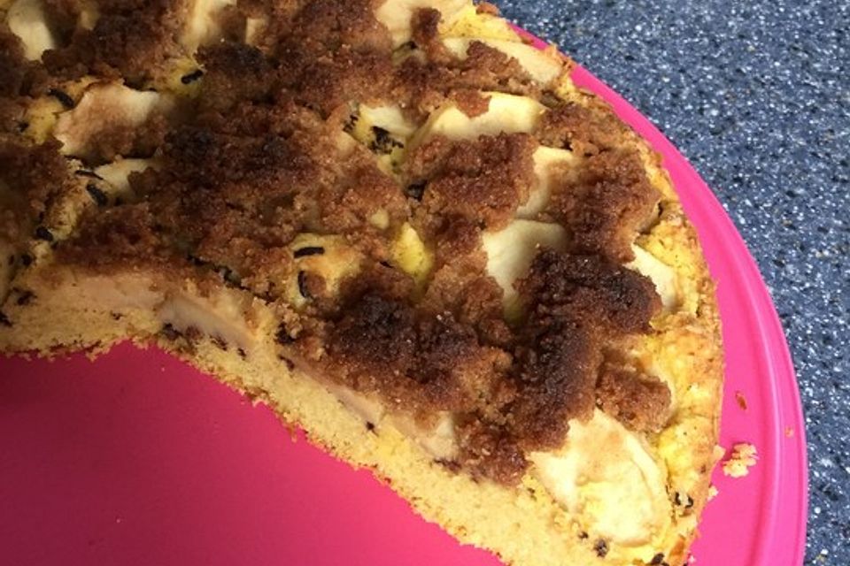 Glutenfreier Apfelkuchen mit Streuseln