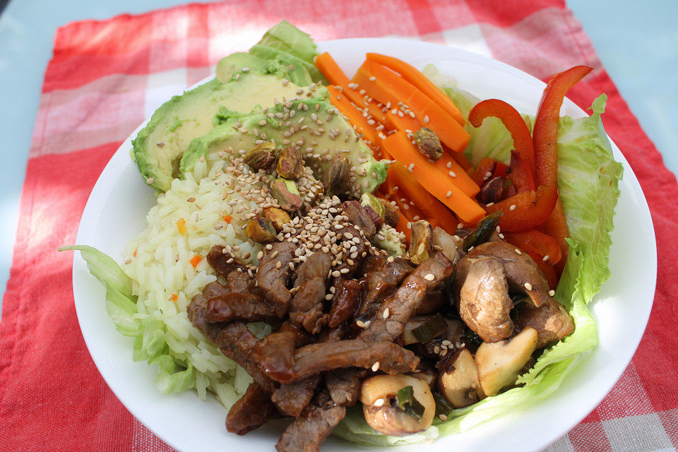 Beef-Bowl Teriyaki Style