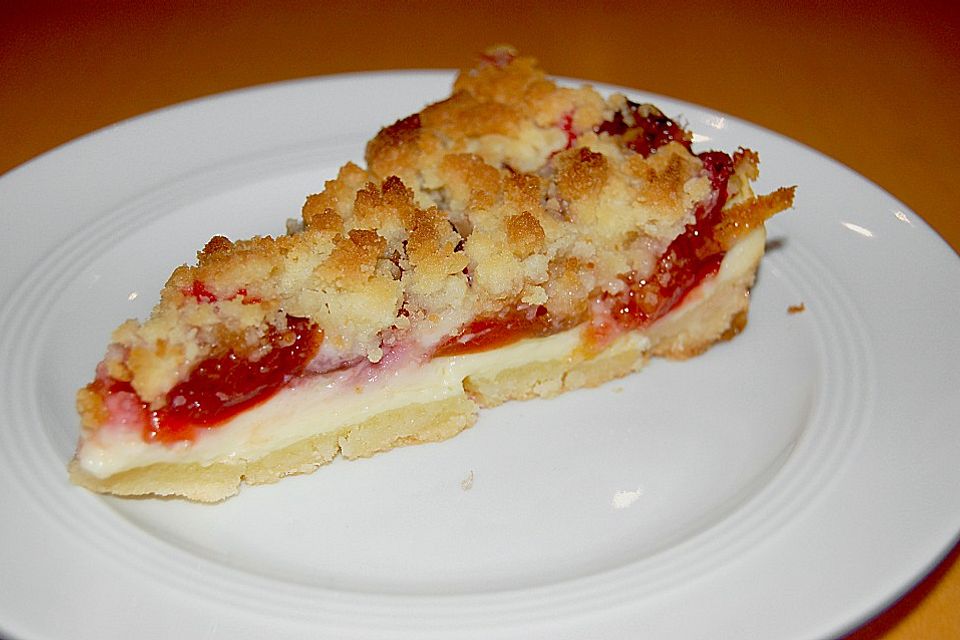 Zwetschgen-Streuselkuchen mit Pudding