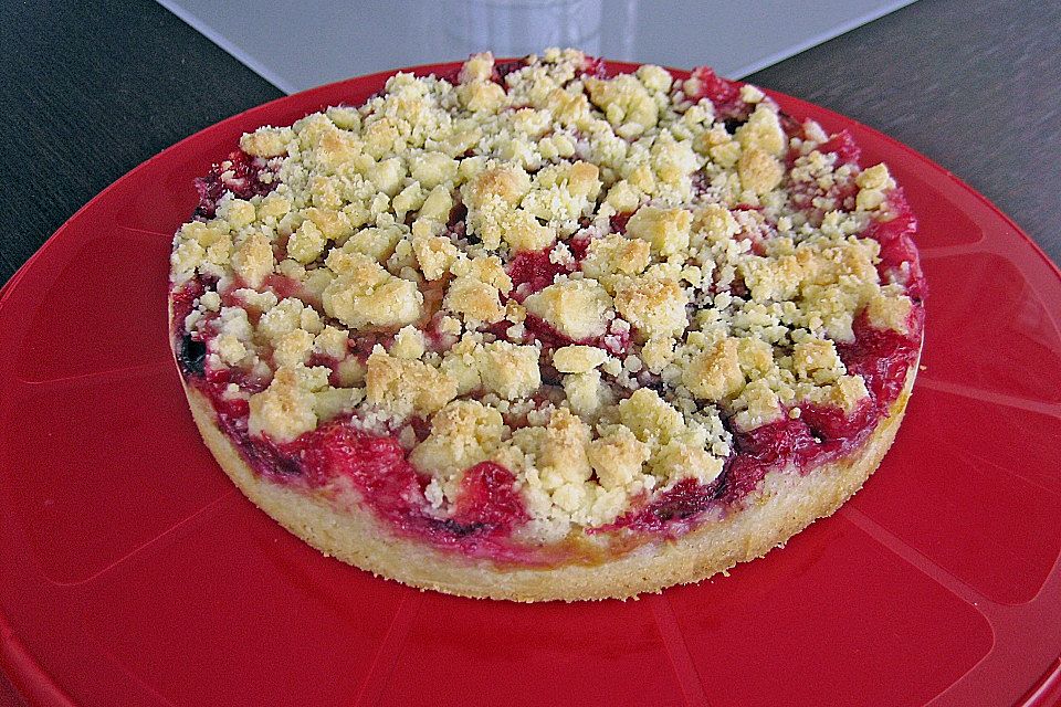 Zwetschgen-Streuselkuchen mit Pudding