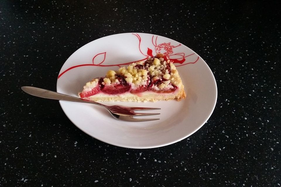 Zwetschgen-Streuselkuchen mit Pudding