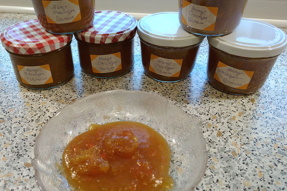 Mango-Orangen-Bananen-Marmelade