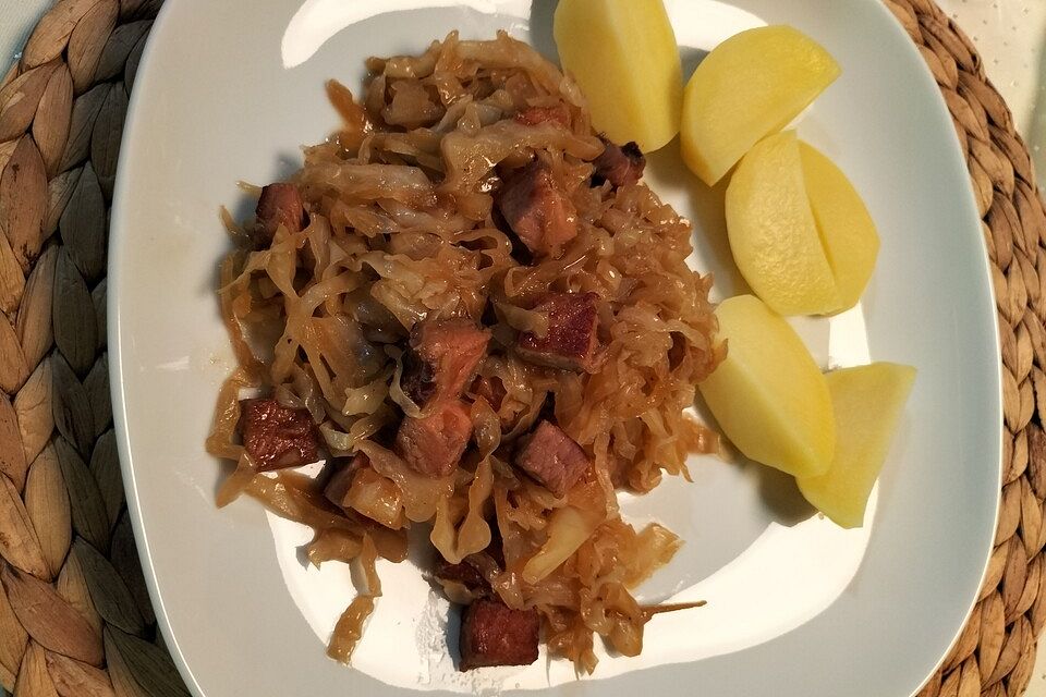 Weißkraut mit Kasseler