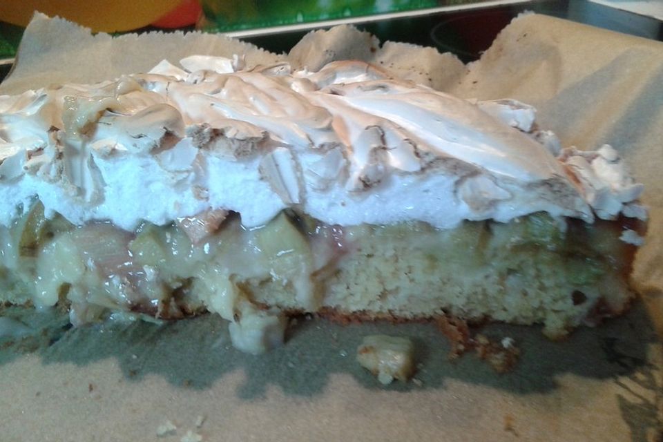 Rhabarber - Baiser - Kuchen