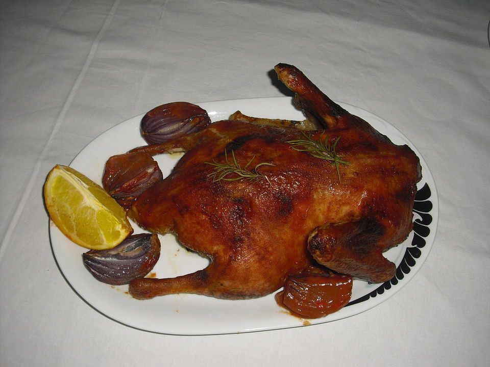 Gebratene Ente mit Zwiebeln und Orangen| Chefkoch