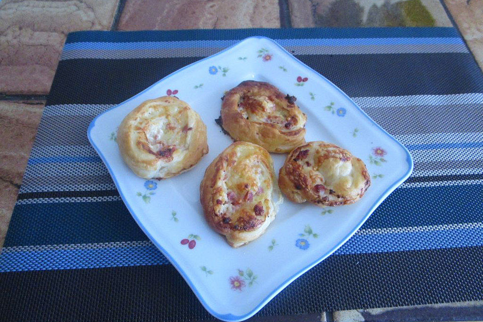 Flammkuchen-Schnecken Flammkuchen-Schnecken
