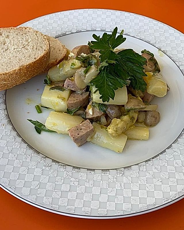 Spargel-Champignon-Eier-Salat